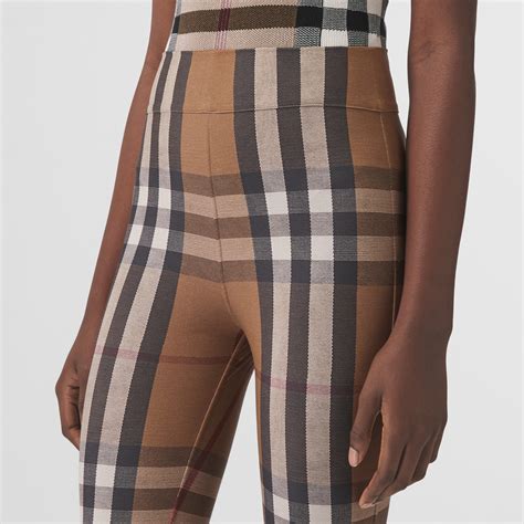 burberry leggings on sale|check trim stretch jersey leggings.